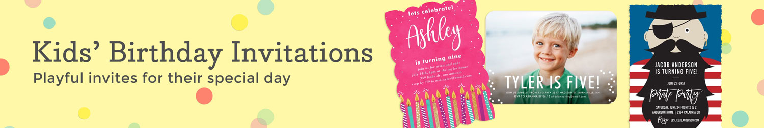 Kids' Birthday Invitations Kids' Birthday Invitations