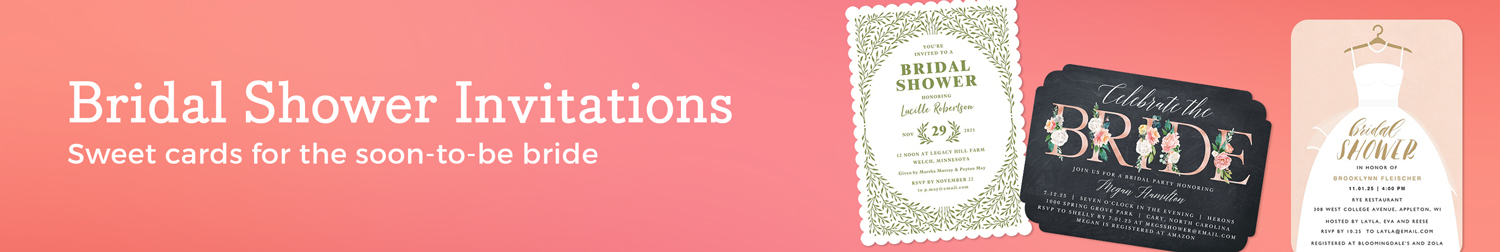Bridal Shower Invitations & Wedding Shower Invitations