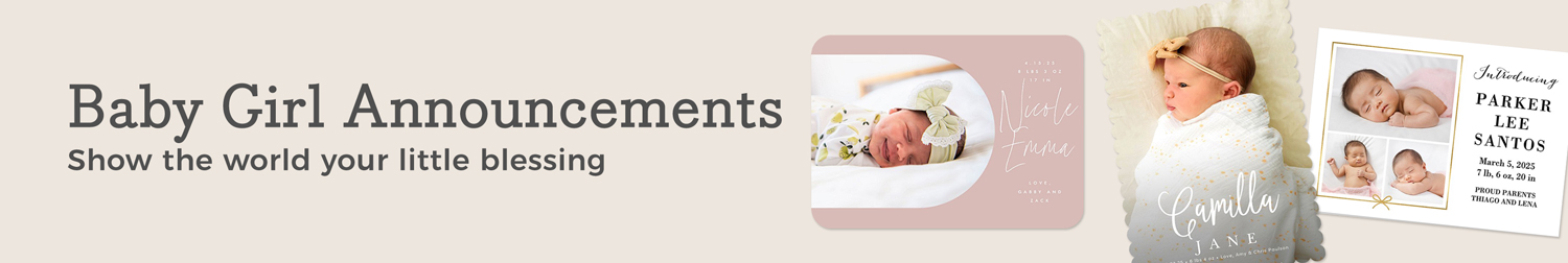Baby Girl Announcements